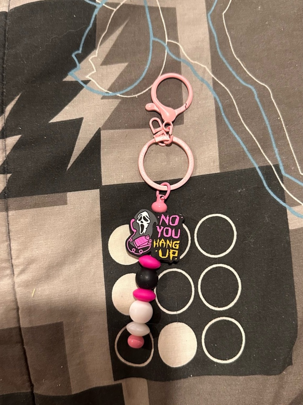 Scream Beaded Keychain